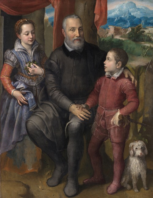 The Painter's Father, with her Siblings Minerva and Astrubale, Sofonisba Anguissola -1559