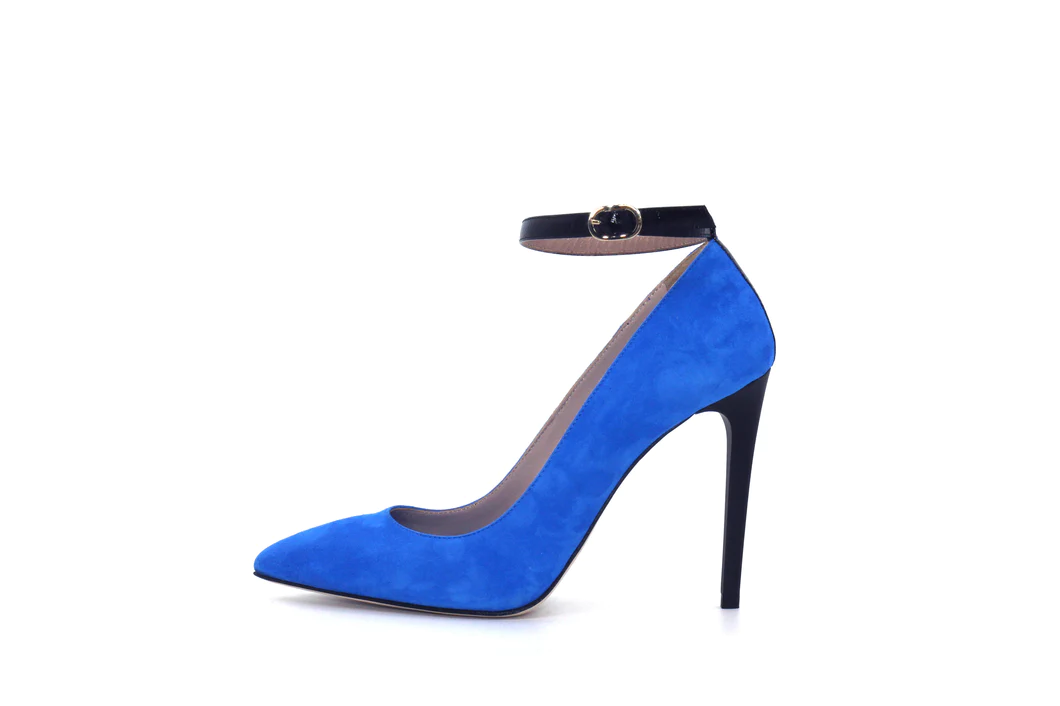 blue high heels