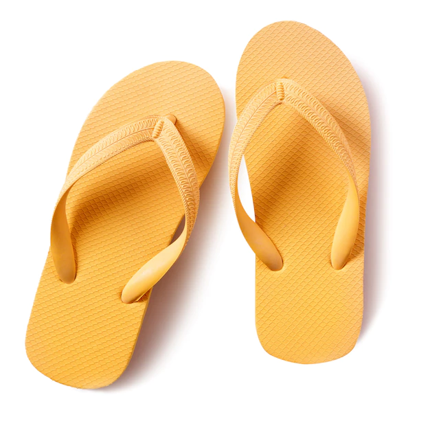 orange flip-flops