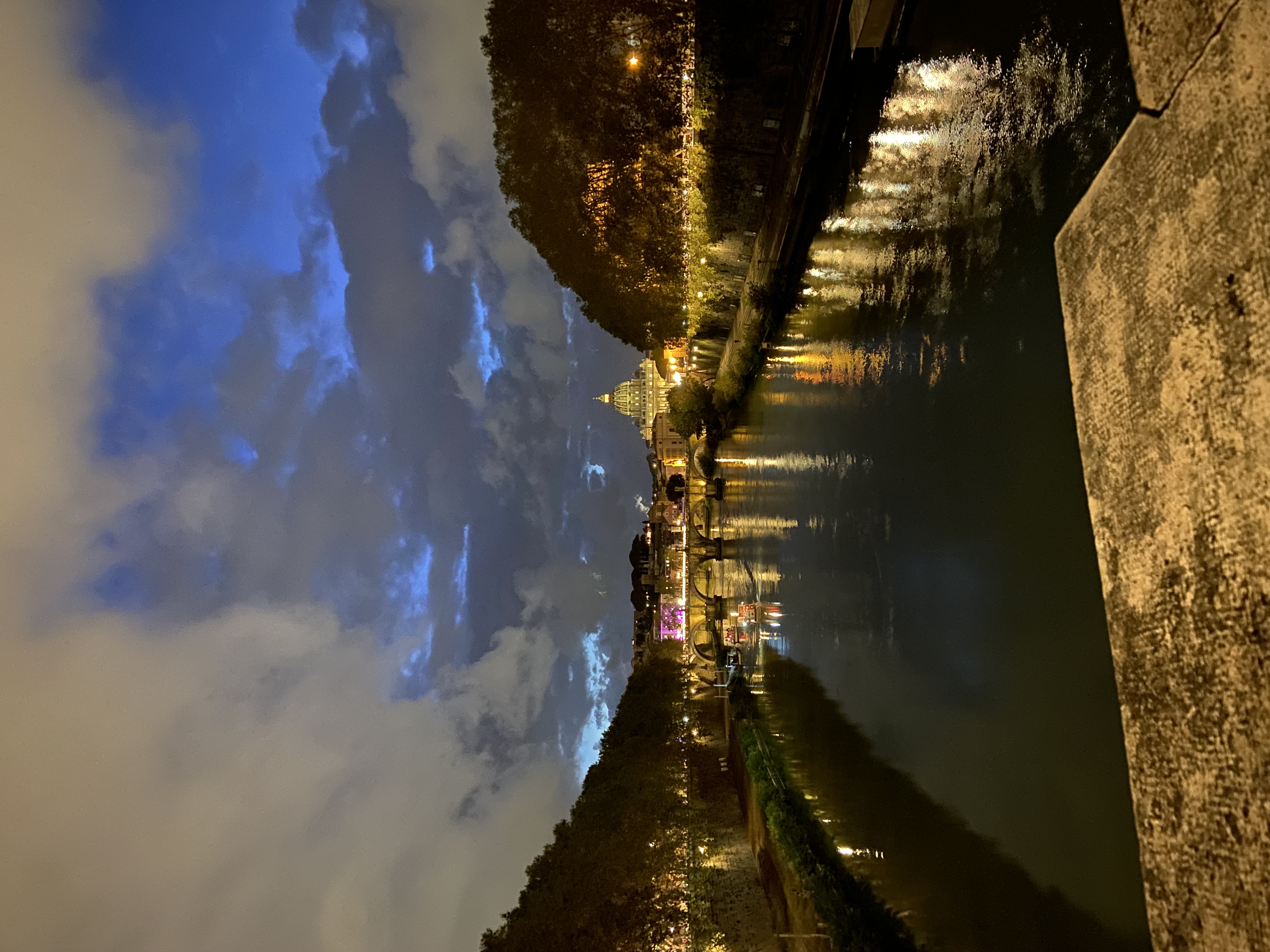Picture fo the Tiber River at Night