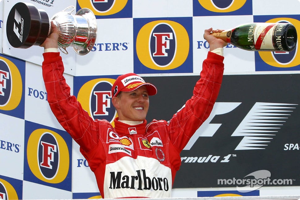 michael schumacher after gp win