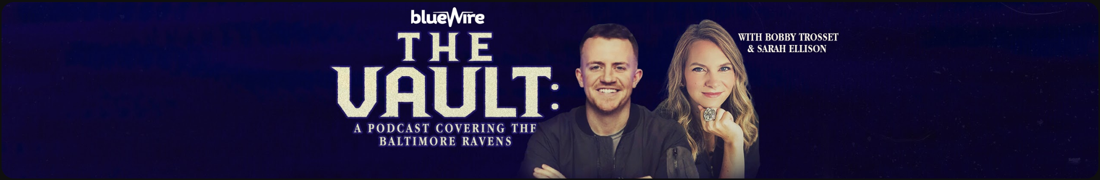 This is an image of The Vault
    logo, also containing Bobby and Sarah