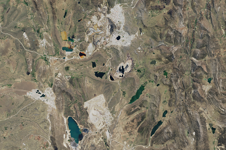 Satellite image of uranium mine