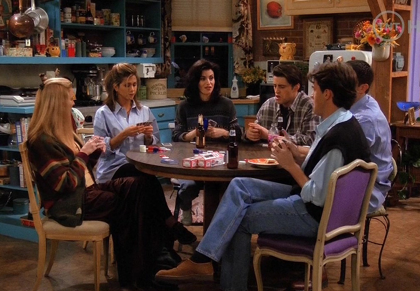 Friends at dinner table