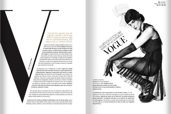 layout in black and white