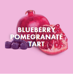 blue berry and pomegranate flavor