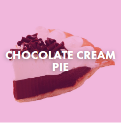 pie with chocolate and cream flavor