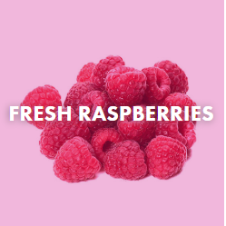 fresh raspberry topping