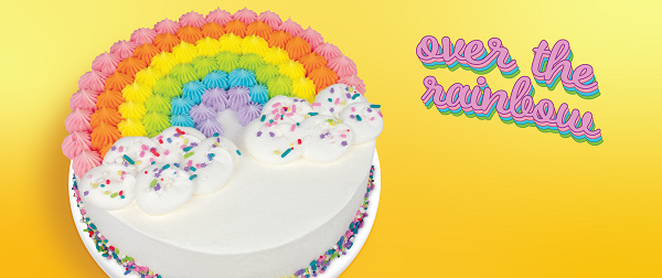 rainbow frozen yogurt cake