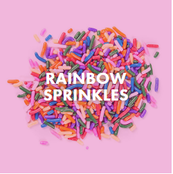 rainbow sprinkles topping