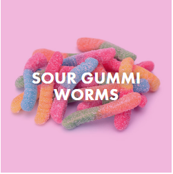 sour gummi worms topping