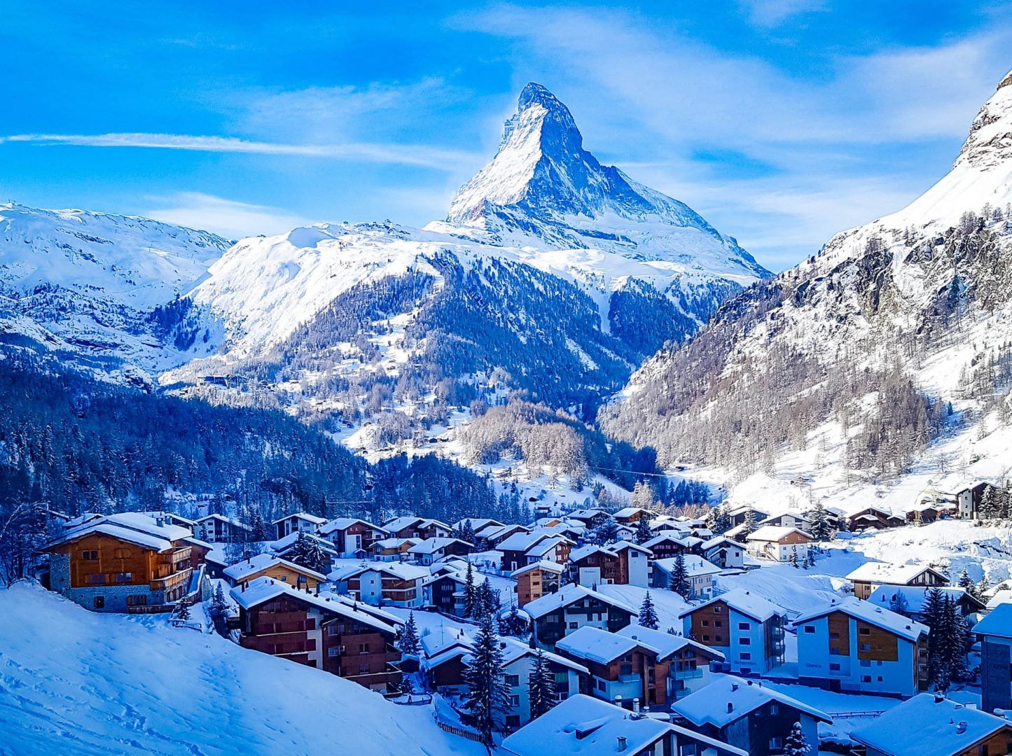 snowy mountain in Switzerland