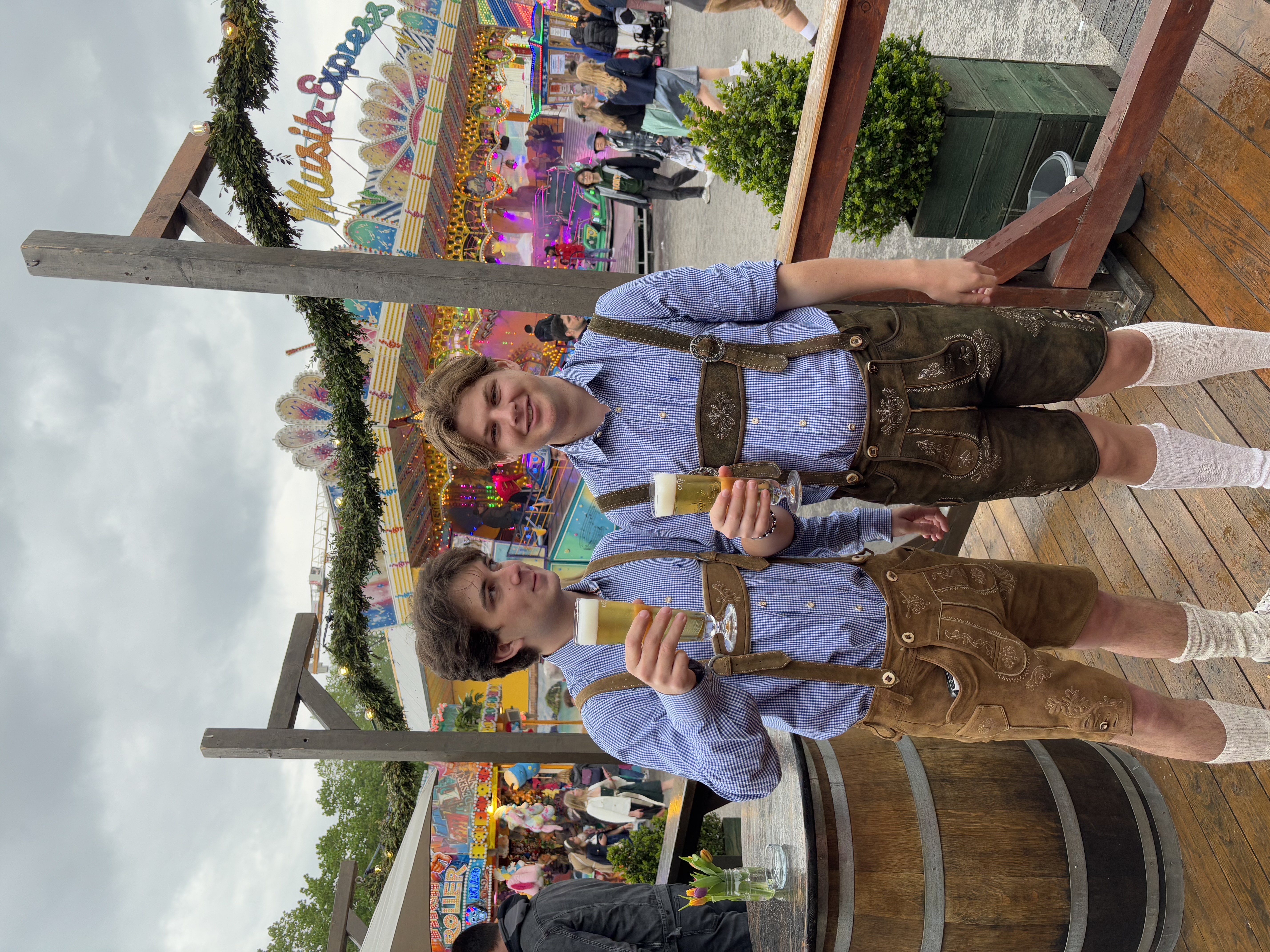 Brennan and I in lederhosen