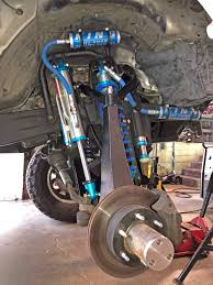 Long-travel suspension on a trophy truck